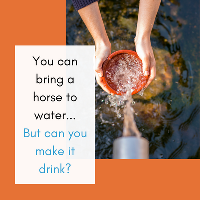 You can bring a horse to water...But can you make it drink?