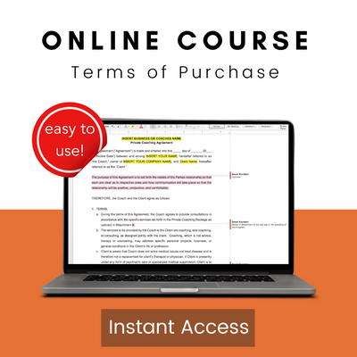 Online Course Terms of Purchase