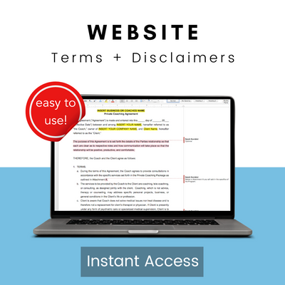 Website Terms and disclaimers
